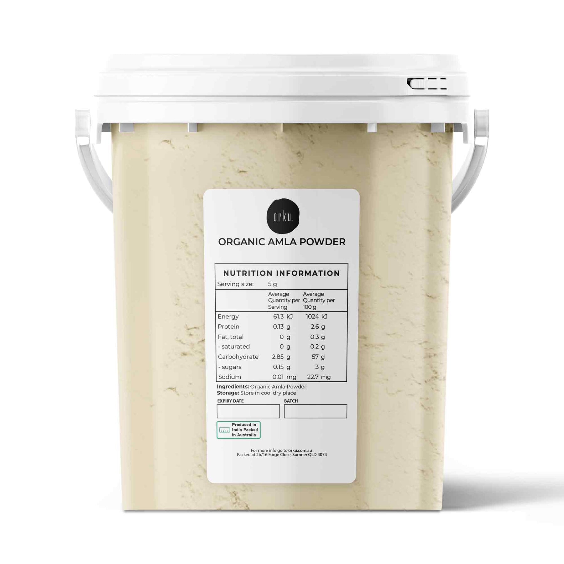 800g Organic Amla Powder Tub Indian Gooseberry Emblica Officinalis Supplement - SuperSaverAU - view 1