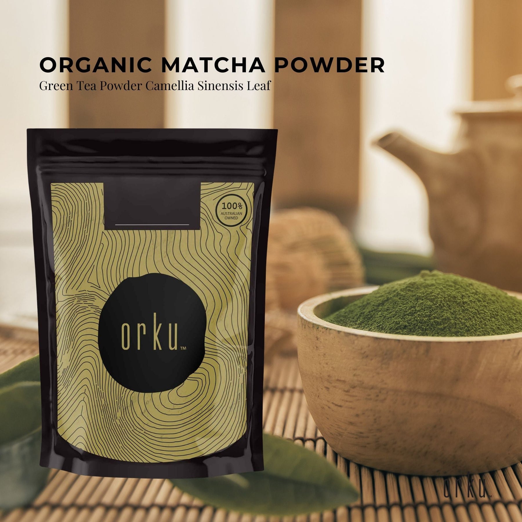 400g Organic Matcha Green Tea Powder Camellia Sinensis Leaf Supplement - SuperSaverAU - view 1