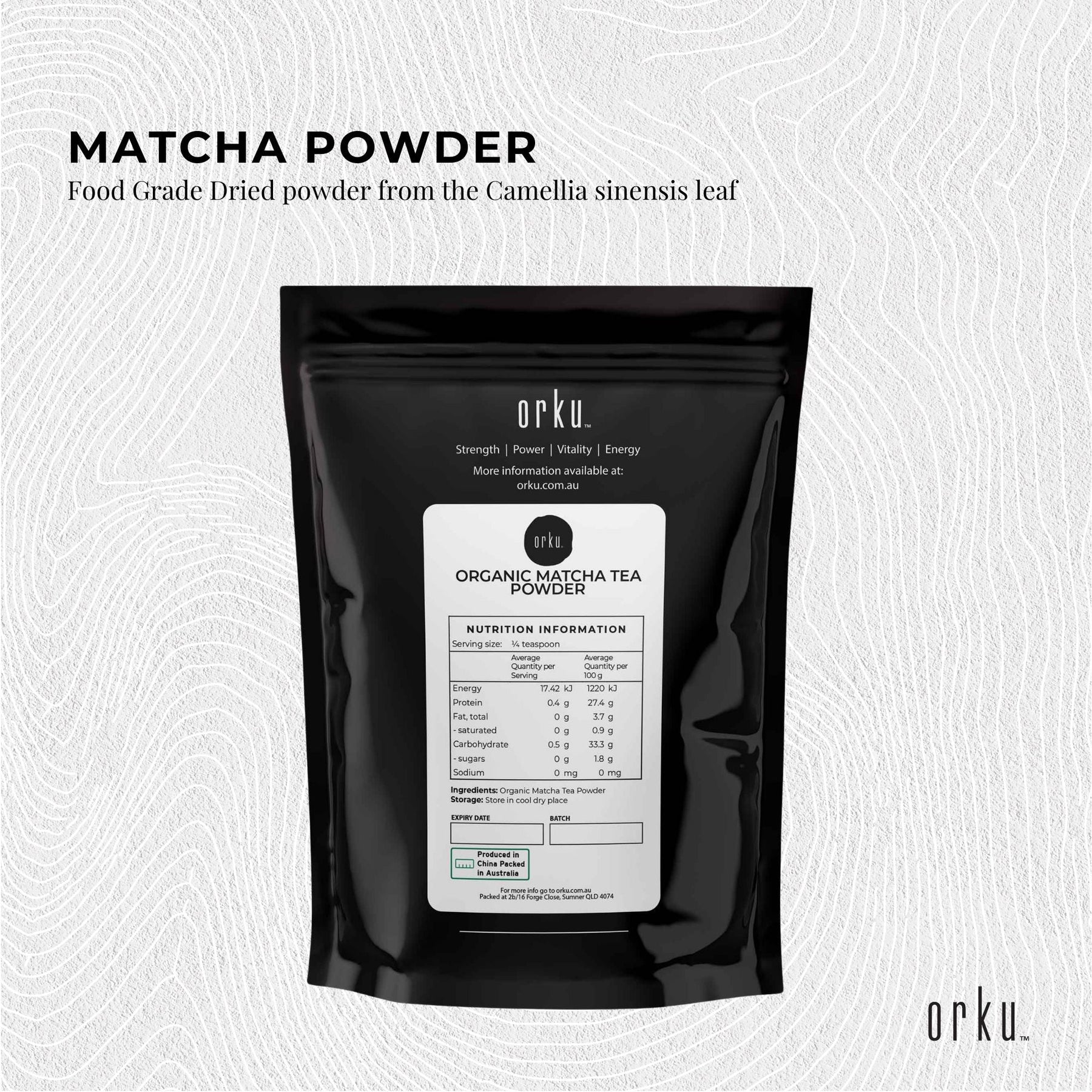 1Kg Organic Matcha Green Tea Powder Camellia Sinensis Leaf Supplement - SuperSaverAU - view 2