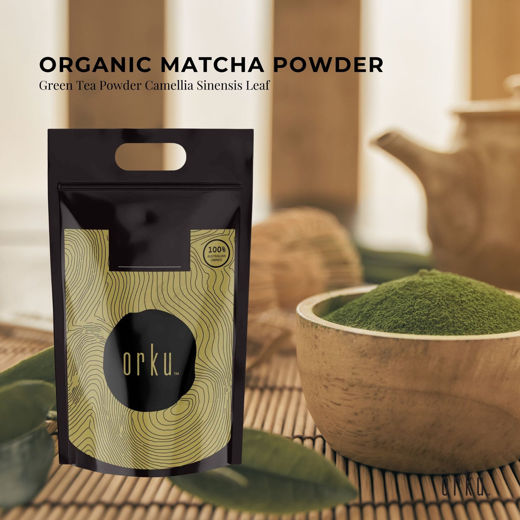 Premium Organic Matcha Green Tea Powder 5kg Camellia Sinensis Resealable Bag