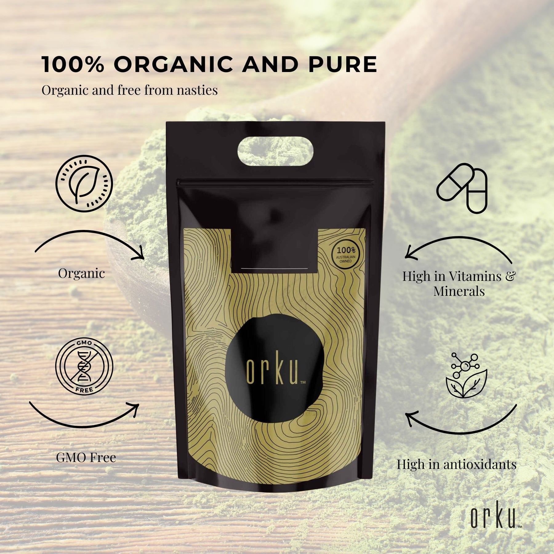 Premium Organic Matcha Green Tea Powder 5kg Camellia Sinensis Resealable Bag