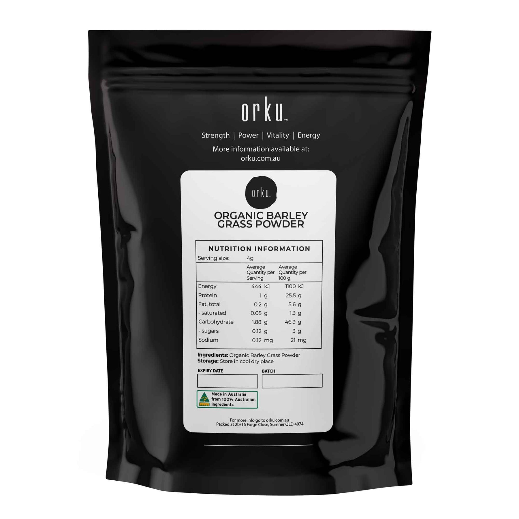 400g Organic Barley Grass Powder Hordeum Vulgare Leaf Superfood Supplement - SuperSaverAU - view 2