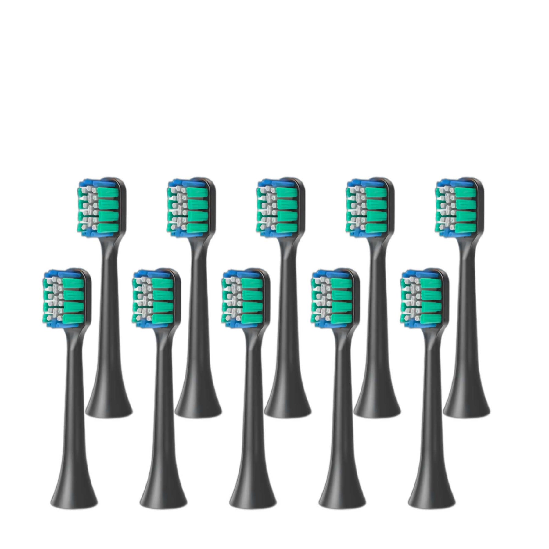 Premium 10 Pack Green AOE04 Electric Toothbrush Replacement Heads for Bewellaero Sonic