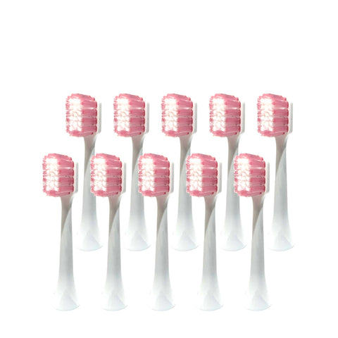 Premium 10 Pack Pink AOE04 Electric Toothbrush Replacement Heads for Bewellaero Sonic