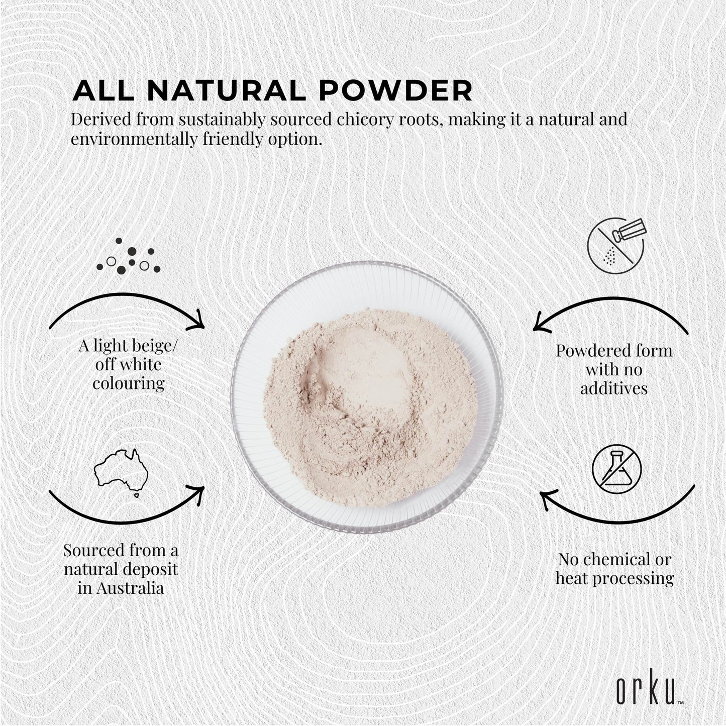 50g Organic Sodium Bentonite Clay Powder - Cosmetic Montmorillonite