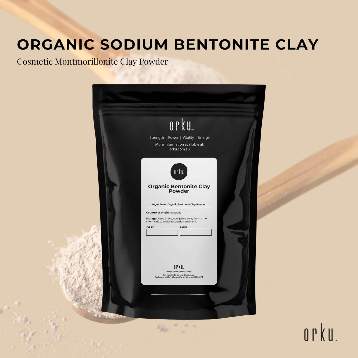 2Kg Organic Sodium Bentonite Clay Powder - Cosmetic Montmorillonite