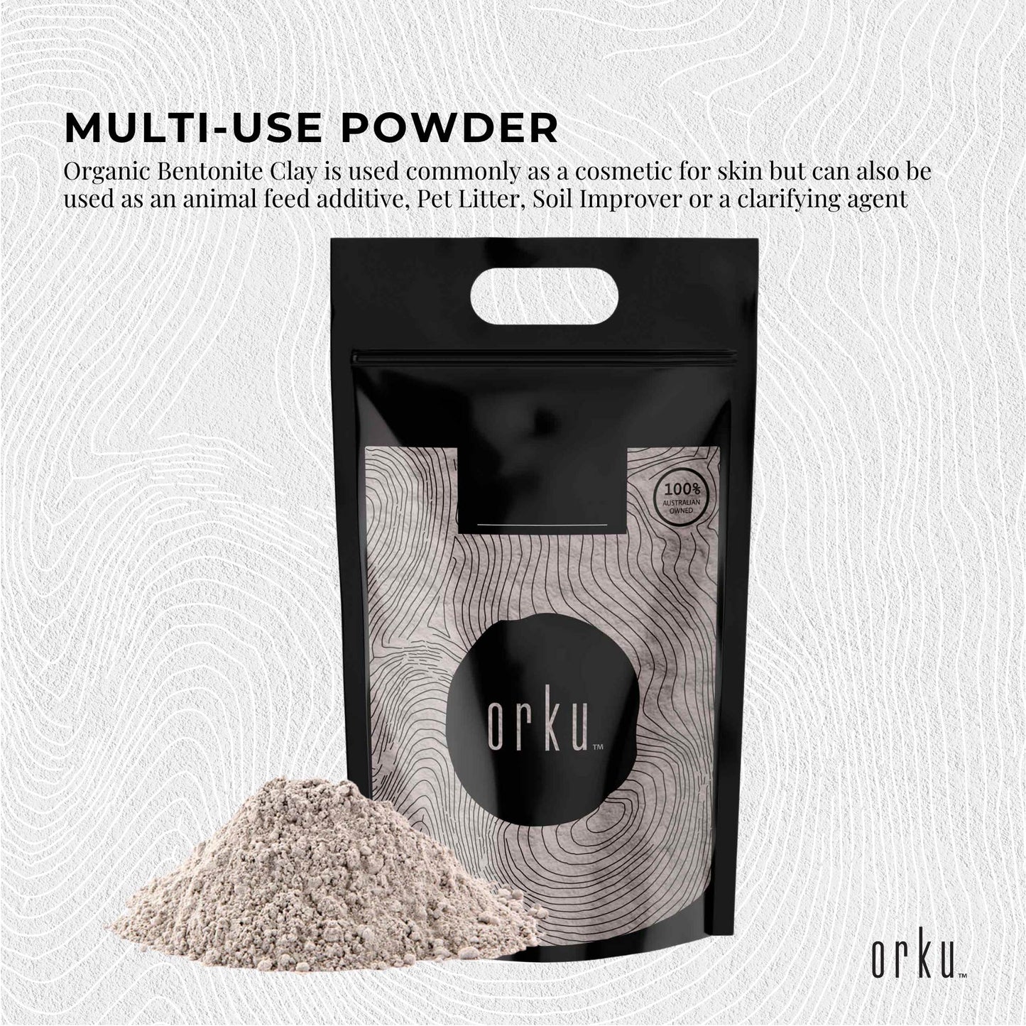 5Kg Organic Sodium Bentonite Clay Powder - Cosmetic Montmorillonite
