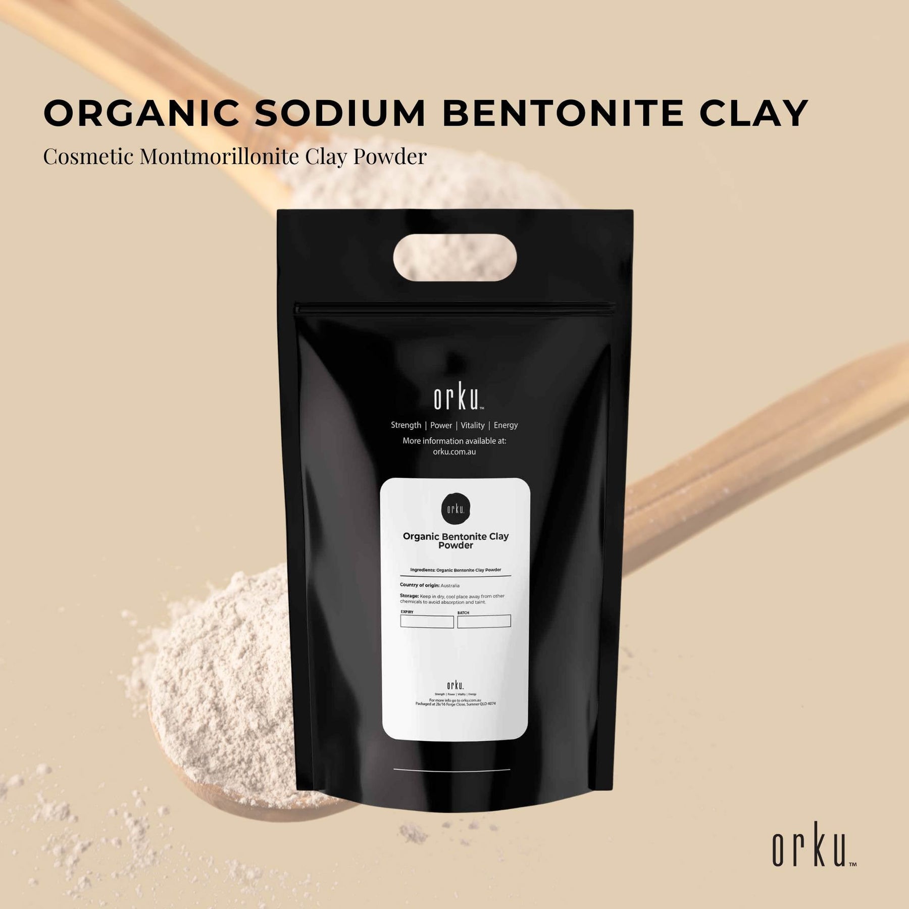 5Kg Organic Sodium Bentonite Clay Powder - Cosmetic Montmorillonite - SuperSaverAU - view 2