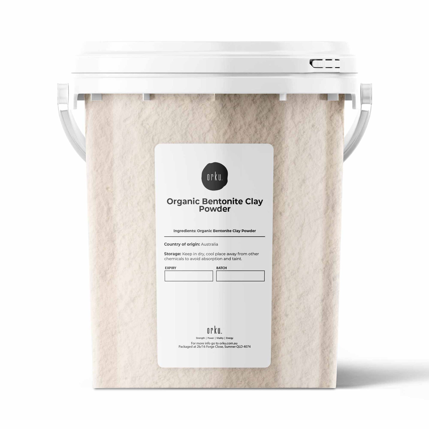 1.1Kg Organic Sodium Bentonite Clay Powder Tub Bucket - Cosmetic Montmorillonite - SuperSaverAU - view 1