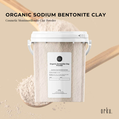 1.1Kg Organic Sodium Bentonite Clay Powder Tub Bucket - Cosmetic Montmorillonite
