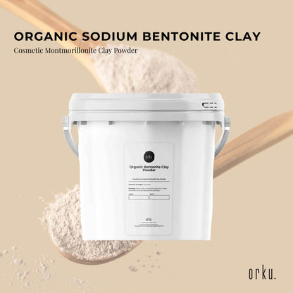 5Kg Organic Sodium Bentonite Clay Powder Tub Bucket - Cosmetic Montmorillonite
