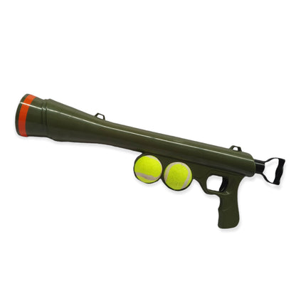 Dog Tennis Ball Launcher Gun - 60cm/83cm, Hands-Free Pickup, 2 Tennis Balls