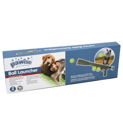 Dog Tennis Ball Launcher Gun - 60cm/83cm, Hands-Free Pickup, 2 Tennis Balls