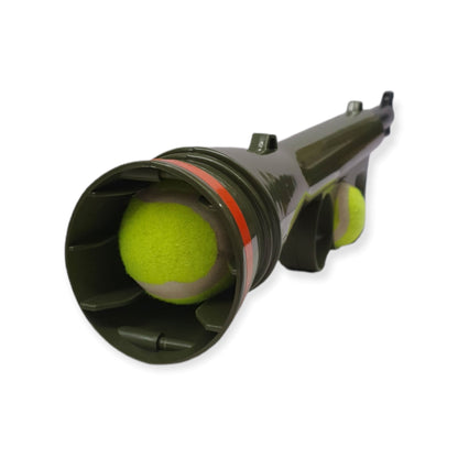 Dog Tennis Ball Launcher Gun - 60cm/83cm, Hands-Free Pickup, 2 Tennis Balls