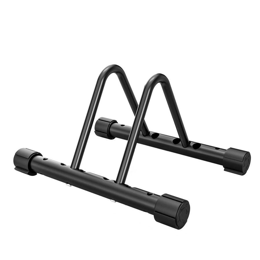 Social Hike Single Bike Rack Stand with Adjustable Rubber Feet - Black