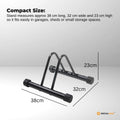 Social Hike Single Bike Rack Stand with Adjustable Rubber Feet - Black
