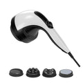 Handheld Black Vibration Massager 4 Interchangeable Heads Adjustable Speed 28W - SuperSaverAU - view 2