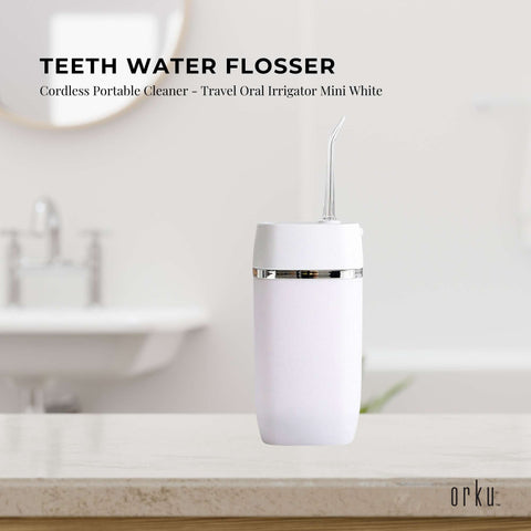 Orku Mini Portable Water Flosser - Cordless, USB Rechargeable, 150ml, 3 Modes - SuperSaverAU - view 2