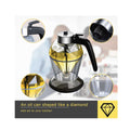 Diamond Oil Pot 200ml - Glass Dispenser with Acrylic Base & Silicone Stopper - SuperSaverAU - view 2