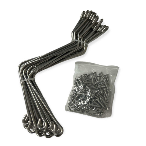 Stainless Steel Hive Clips 20 Pack, Easy Install Beekeeping Accessories 18.2cm - SuperSaverAU - view 2