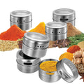 Stainless Steel Magnetic Spice Jar 150g with Shaker Lid - 6.5x6.5x4.7 cm - SuperSaverAU - view 2