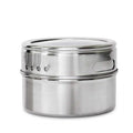 Stainless Steel Magnetic Spice Jar Set - 12 Tins, 150g Capacity, Shaker Lid - SuperSaverAU - view 1