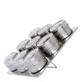 Stainless Steel Magnetic Spice Jar Rack Set - 9 Jars, 150g Capacity - SuperSaverAU - view 1