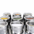 Stainless Steel Magnetic Spice Jar Rack Set - 9 Jars, 150g Capacity - SuperSaverAU - view 2
