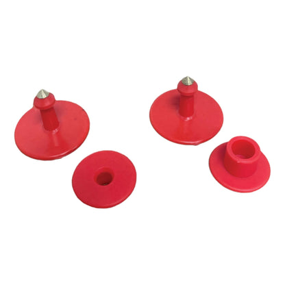 Cattle Ear Tags Set - 100x Round Red Blank for Pig Sheep Goat Cow