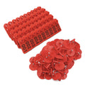 Red Numbered Mini Ear Tag Set 1-100 - 5x2cm for Cattle, Sheep, Pig, Livestock - SuperSaverAU - view 1