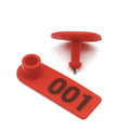 Red Numbered Mini Ear Tag Set 1-100 - 5x2cm for Cattle, Sheep, Pig, Livestock - SuperSaverAU - view 2