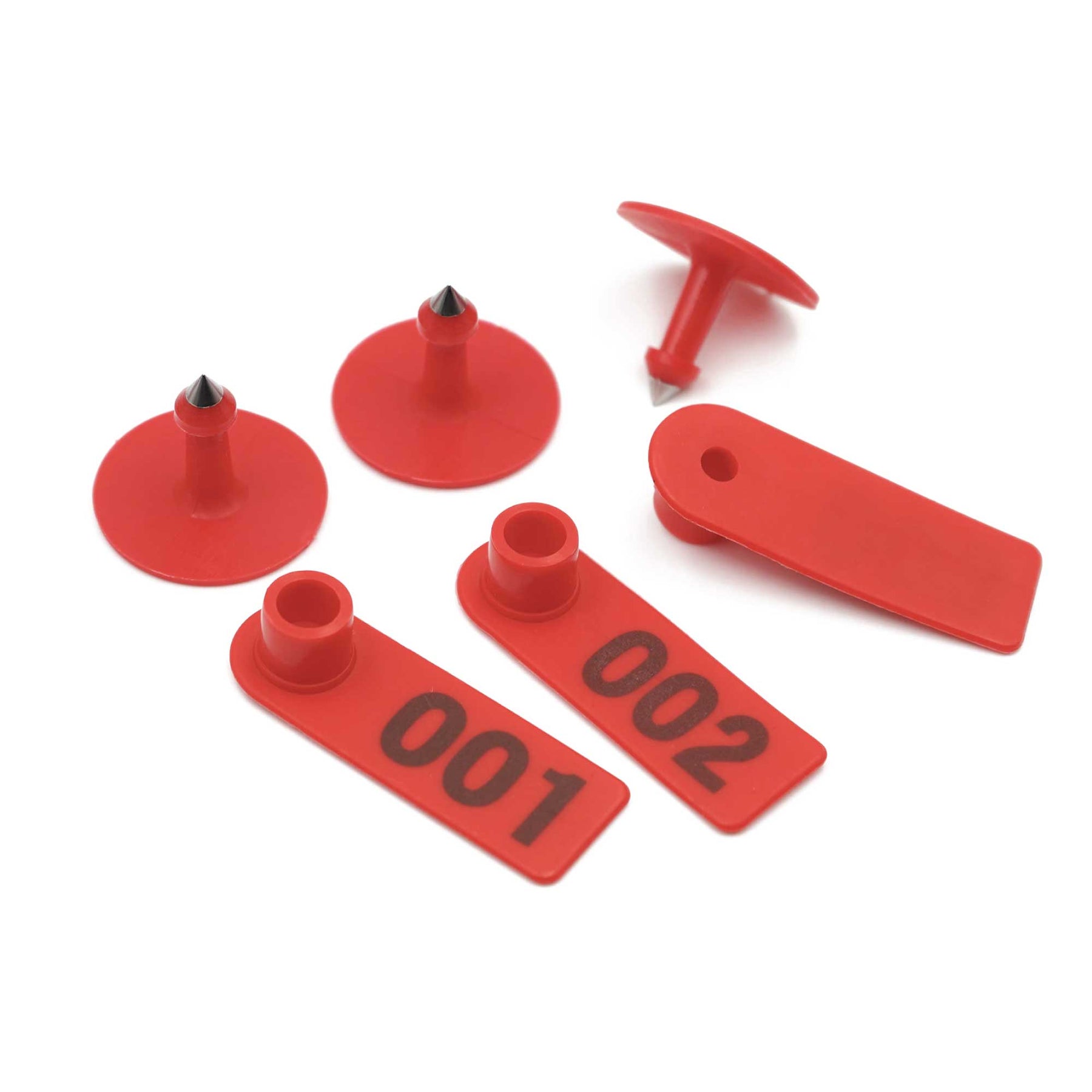 Red Numbered Mini Ear Tag Set 1-100 - 5x2cm for Cattle, Sheep, Pig, Livestock - SuperSaverAU - view 5