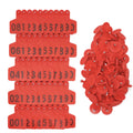 Medium Red Cattle Ear Tags 1-100 Set 6x7cm for Livestock Identification - SuperSaverAU - view 1