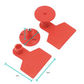 Cattle Ear Tags Set - 100x Small Red 5x4cm Blank Tags for Livestock - SuperSaverAU - view 3