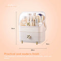 Clover Cosmetic Organiser Storage Box 18x26x34cm with Drawers & Handle - SuperSaverAU - view 4