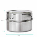 Premium Magnetic Stainless Steel Spice Jar with Shaker Lid - 150g