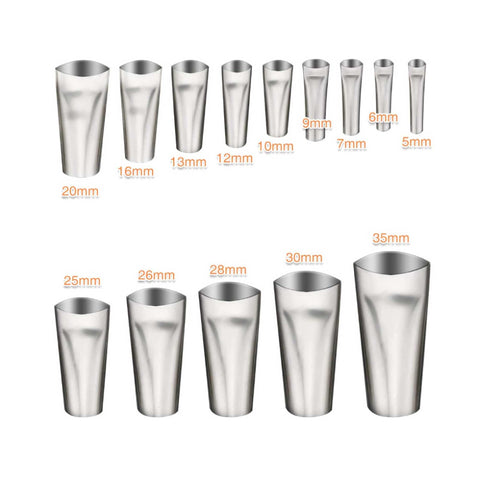 Premium 14 Piece Stainless Steel Caulking Nozzle Set - 5-35mm