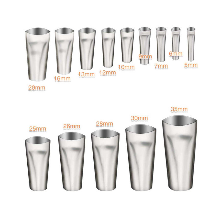 Premium 14 Piece Stainless Steel Caulking Nozzle Set - 5-35mm
