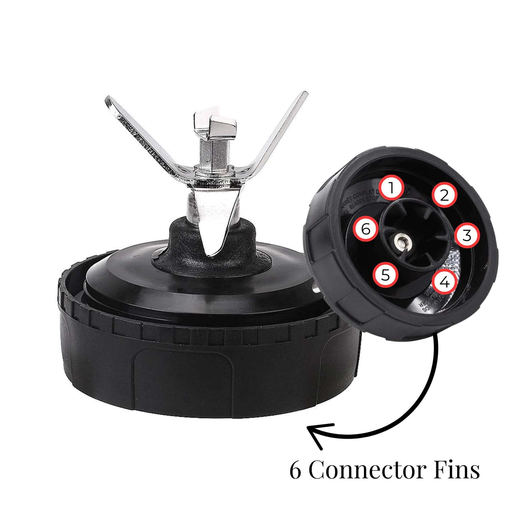 Premium Nutri Ninja 6 Fin Female Extractor Blade Replacement