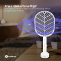 2 in 1 Rechargeable Mosquito Swatter with UV Light, 18x42cm, Ergonomic Handle - SuperSaverAU - view 2