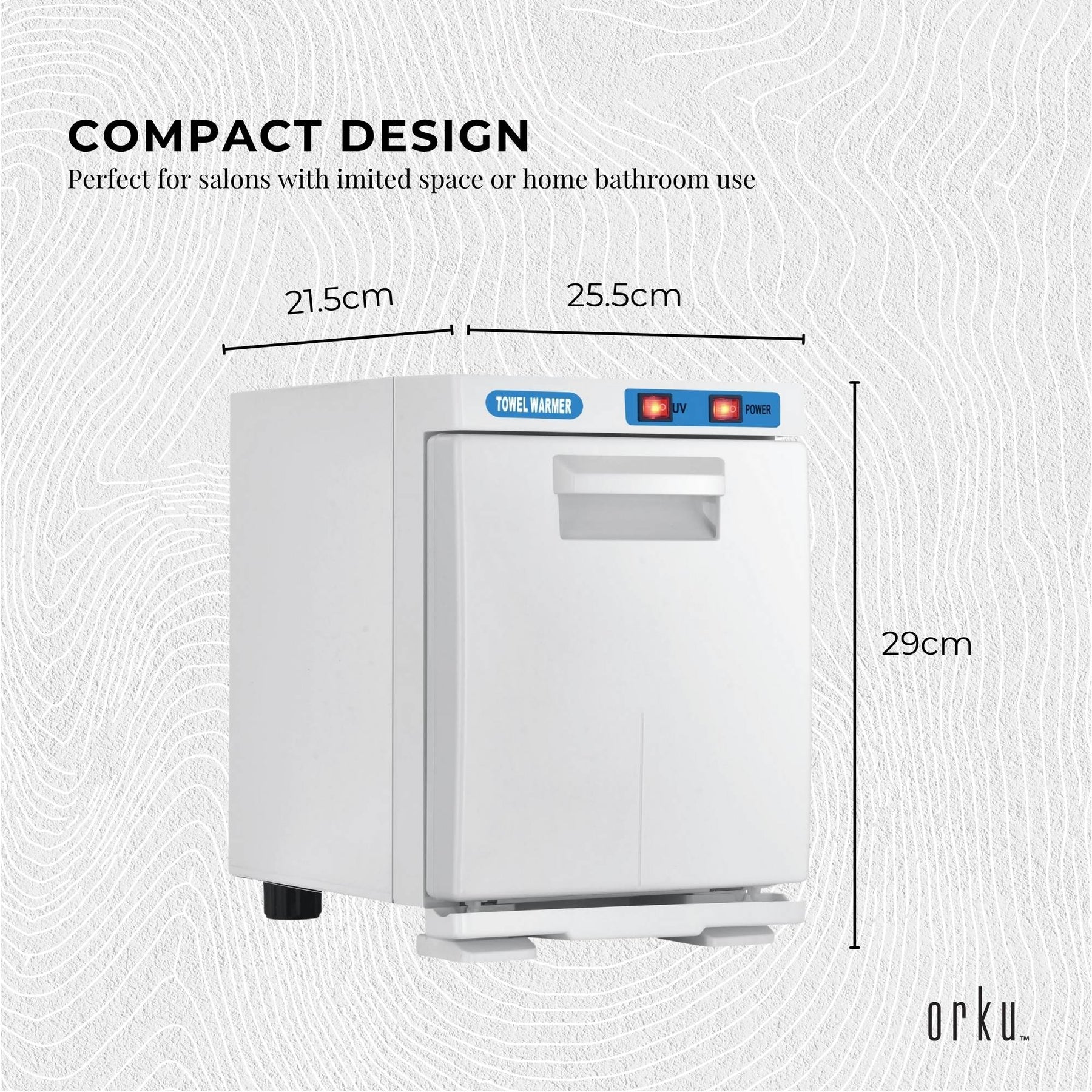 Orku 5L White Electric Hand Towel Warmer Mini UV Steriliser Cabinet Salon Heater - SuperSaverAU - view 3