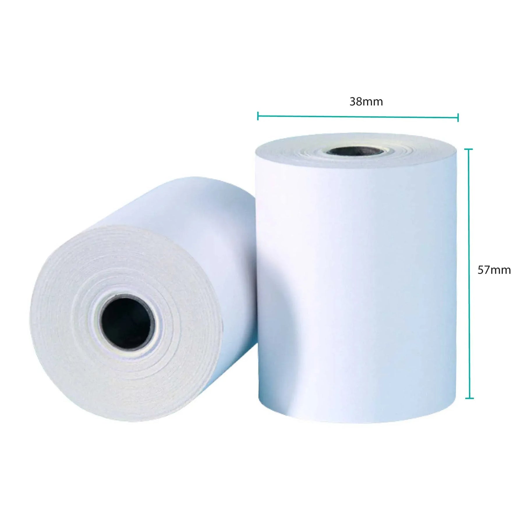 100x Thermal Paper Rolls 57x38mm - 9.5m for Cash Registers & POS