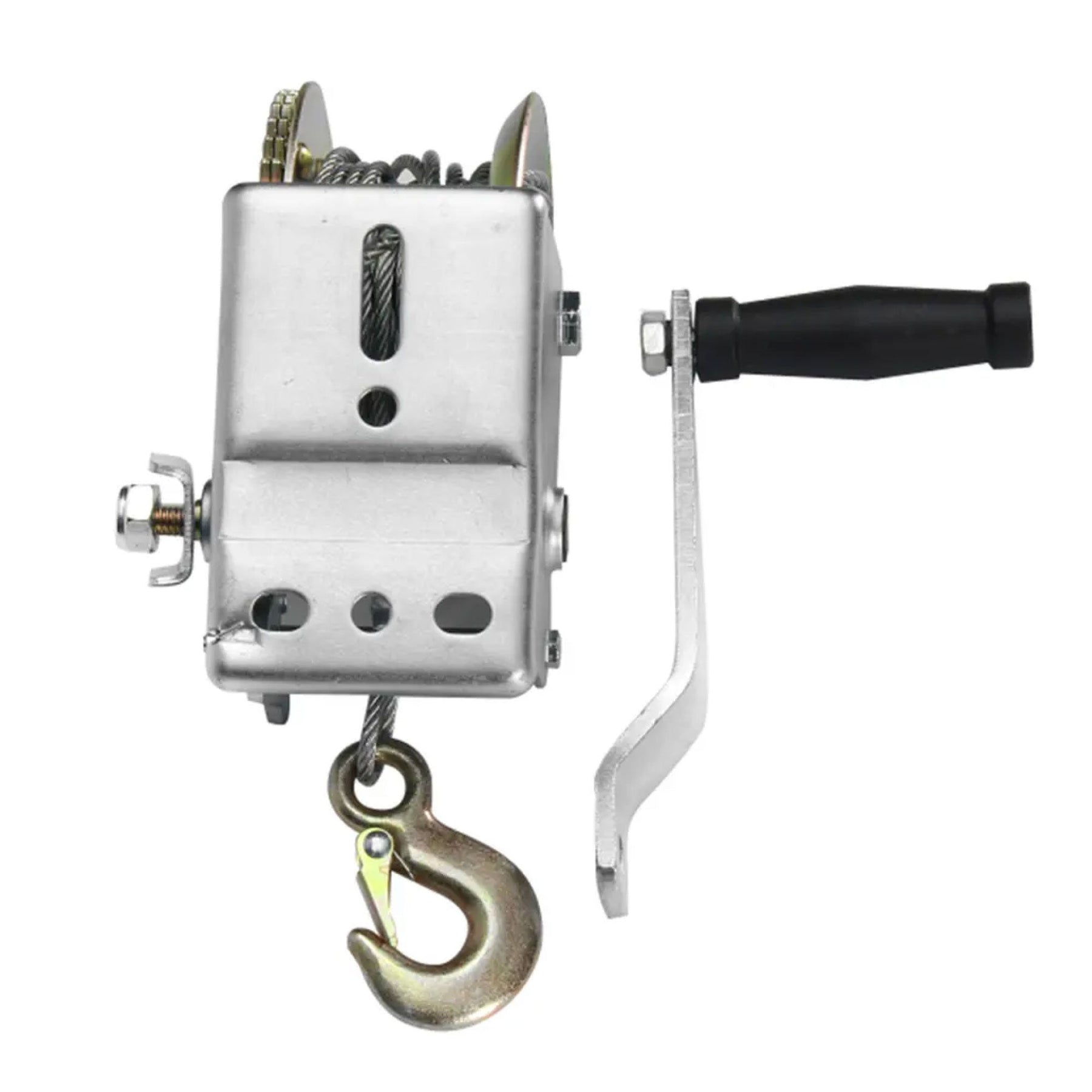Premium 1200lb Manual Hand Winch with Steel Cable
