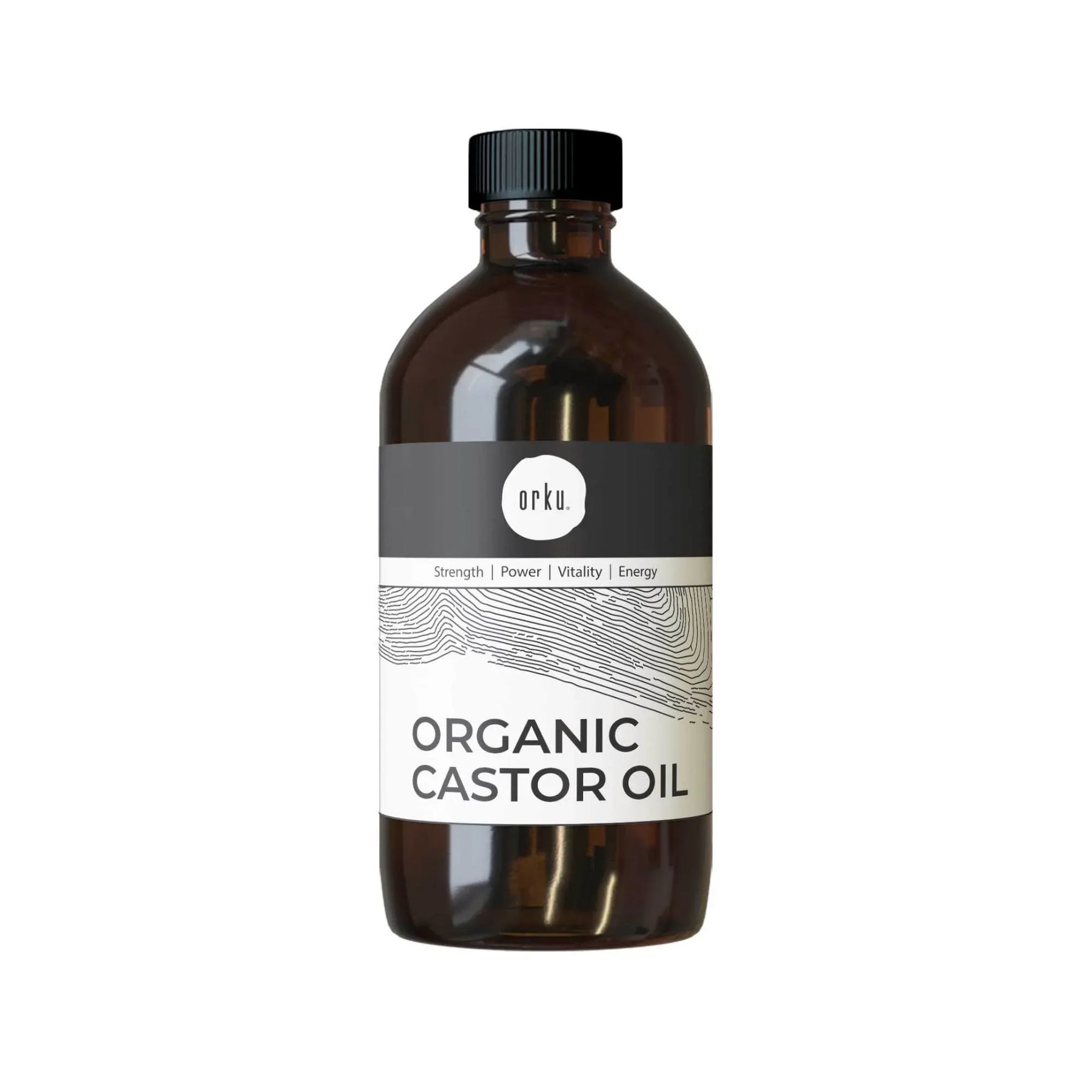 Orku 250ml Organic Castor Oil - Hexane Free, Cold Pressed, Rich in Antioxidants