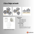 Button Badge Making Kit - Maker + 25mm, 32mm, 58mm Moulds + 500 Badges - SuperSaverAU - view 6