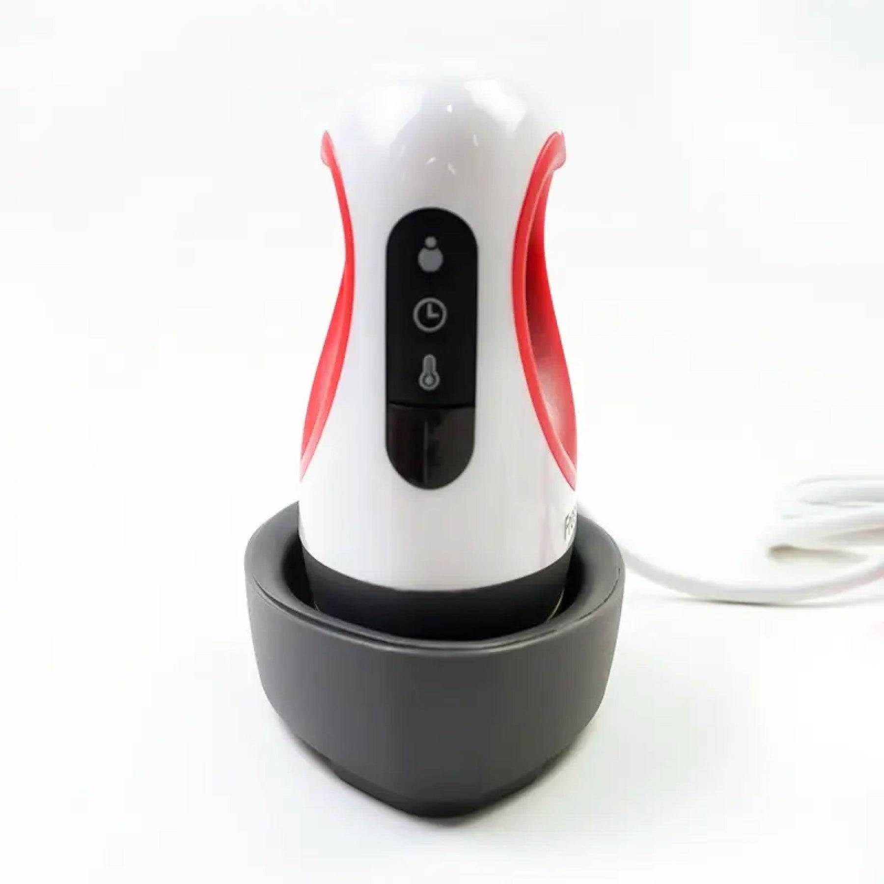 Tooleroo Mini Heat Press 5x8.3cm, Ergonomic, LED Display, Auto-off, Red/White - SuperSaverAU - view 3