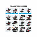 Premium 5 in 1 Combo Heat Press with Digital Controller - Black & Red