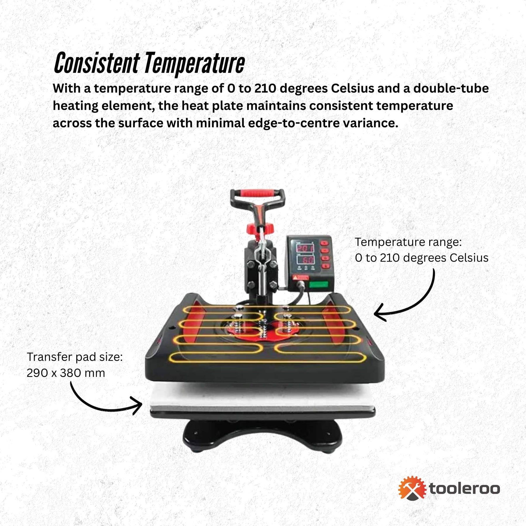 8 in 1 Combo Heat Press 290x380mm with Digital Controller for T-shirts, Mugs, Caps - SuperSaverAU - view 4