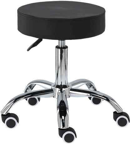 Adjustable Swivel Salon Stool - Round Chair for Beauty & Hairdressing