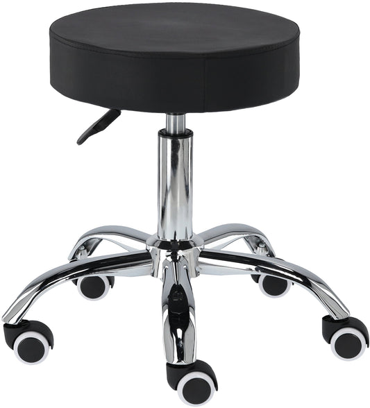 Adjustable Swivel Salon Stool - Round Chair for Beauty & Hairdressing